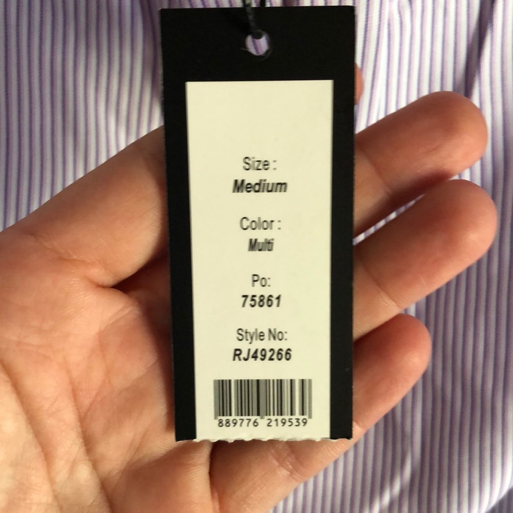 Romeo & Juliet Couture • Pinstriped Blouse - Picture 5 of 6